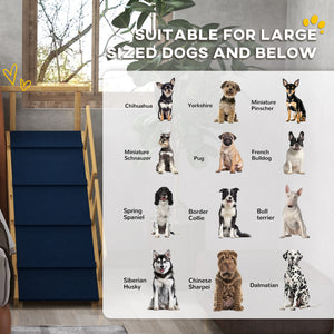 Adjustable and foldable stairs with anti-slip mat