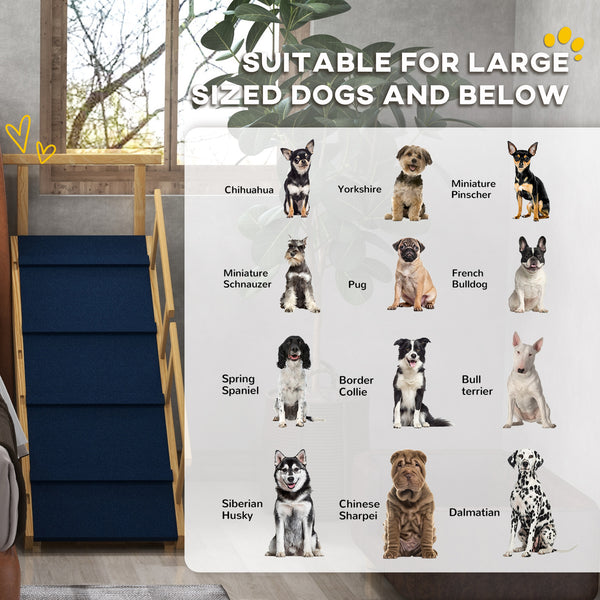 Adjustable and foldable stairs with anti-slip mat