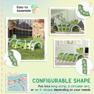 Crocodile Tunnel for children aged 3 to 6, green