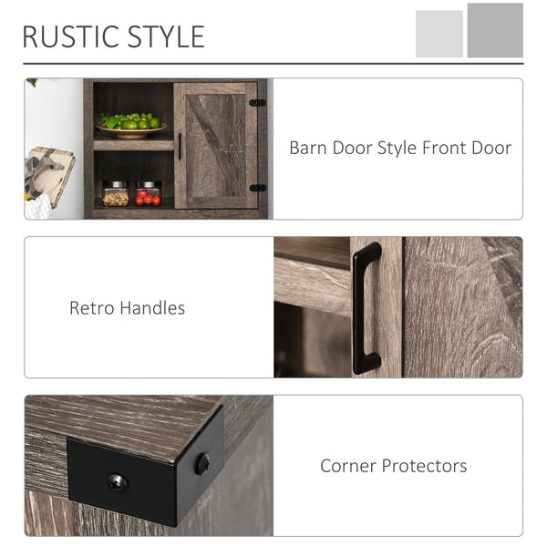 Modern farmhouse rustic storage buffet, in dark oak