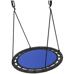 Kids Swing with Adjustable Hanging Ropes, Navy Blue