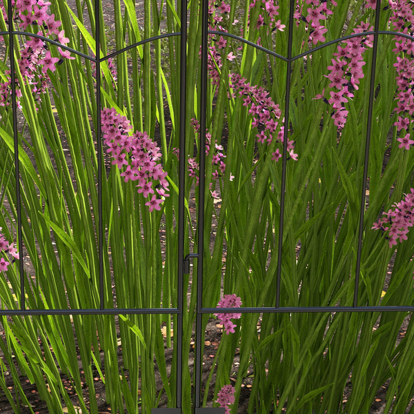 Set of 4 decorative fence panels, black