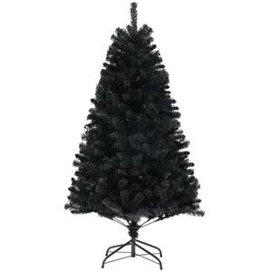 6ft Black Artificial Christmas Trees with Automatic Opening and Steel Base