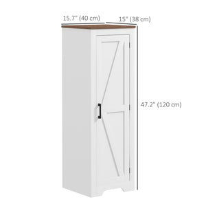 Farmhouse Style Accent Cabinet with Adjustable Shelf, White