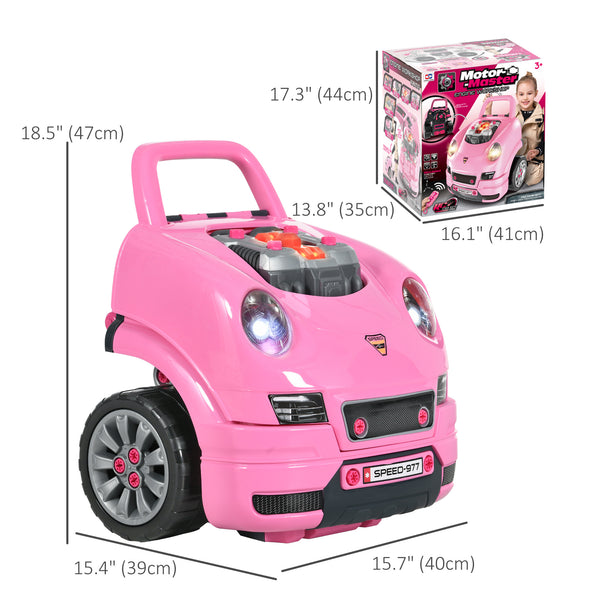 Car Service Playset, Pink