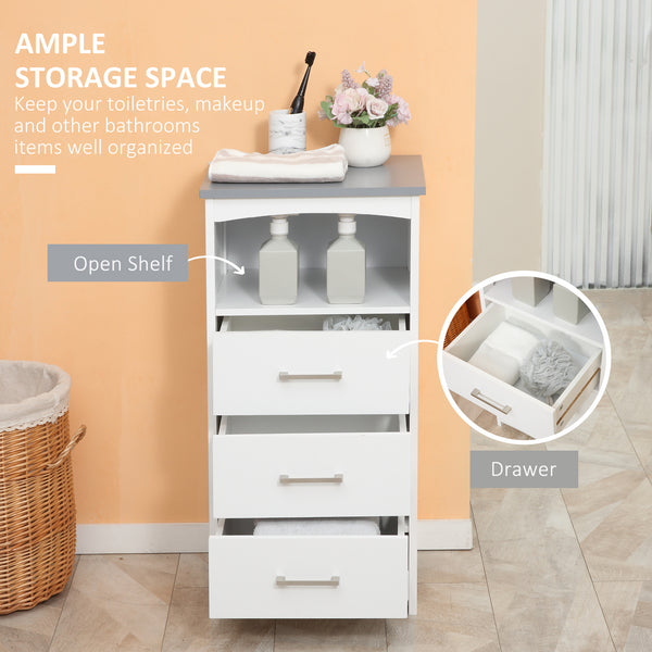 3-piece bathroom furniture set, white.
