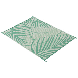 Reversible outdoor mat with carrying bag