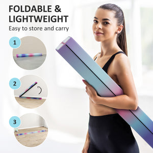 2.3m Foldable Balance Beam with Non-Slip Base, Multi-Color