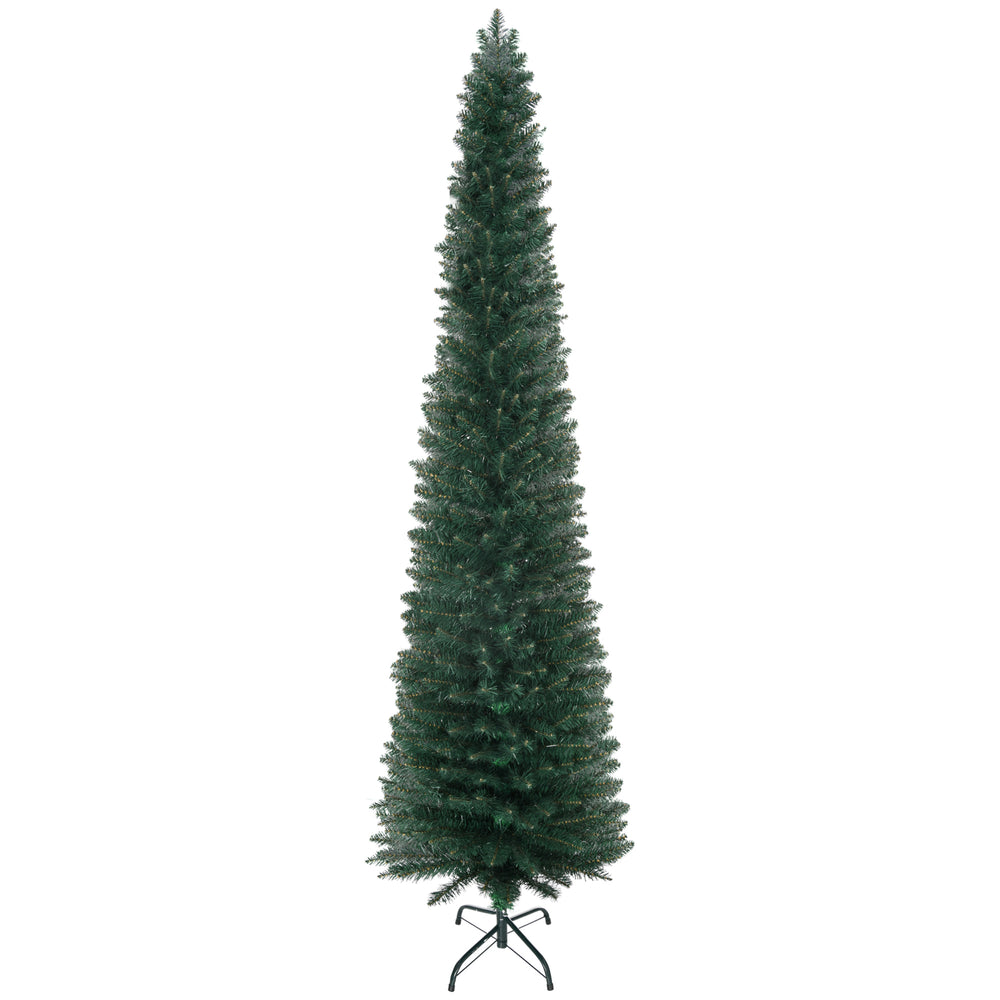 7ft Green Artificial Christmas Tree with Black Folding Stand