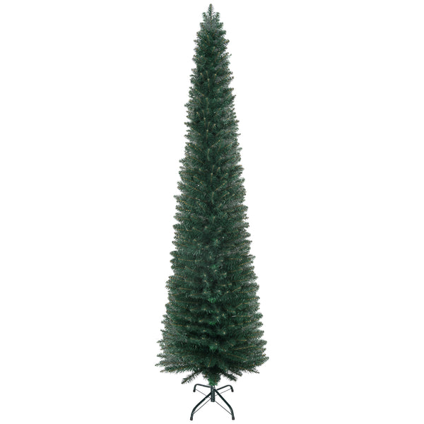 7ft Green Artificial Christmas Tree with Black Folding Stand