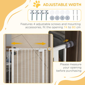 White easy-open safety gate