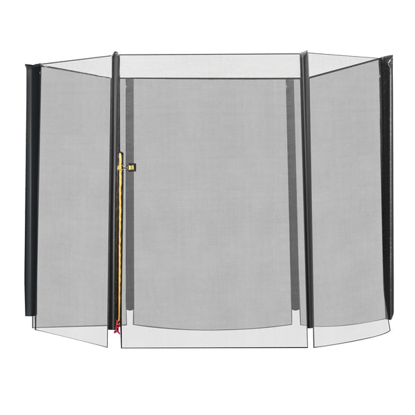 Soozier 8FT Round Trampoline Enclosure Net Outdoor Bounce Safety Net Replacement for 6 Poles Black