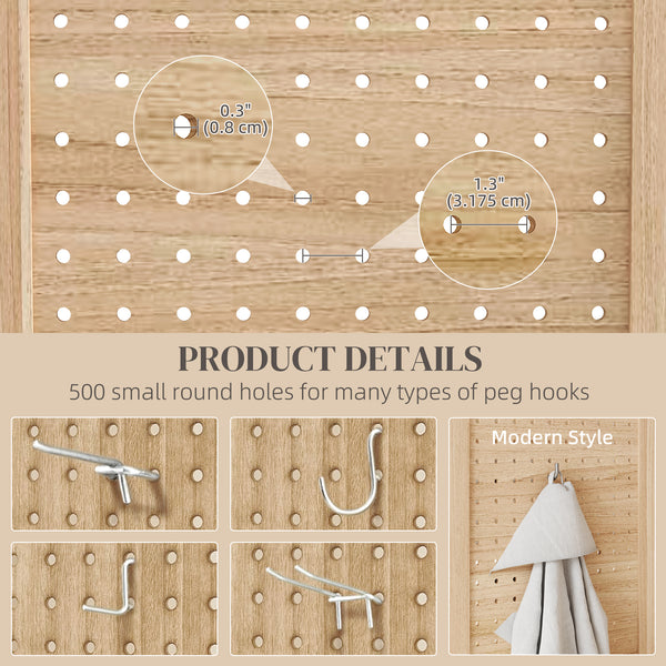 6-panel self-supporting and folding partition wall, natural