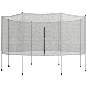 Safety net for 14-foot trampoline with 8 poles, grey 