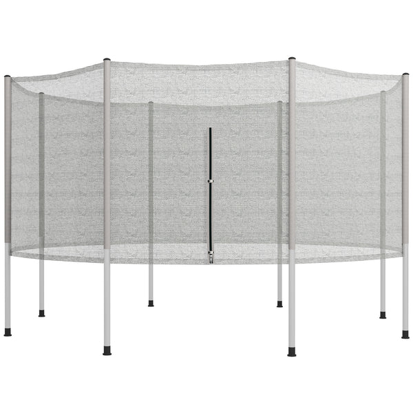Safety net for 14-foot trampoline with 8 poles, grey 
