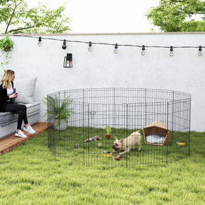 12-Panel Metal Foldable Playpen