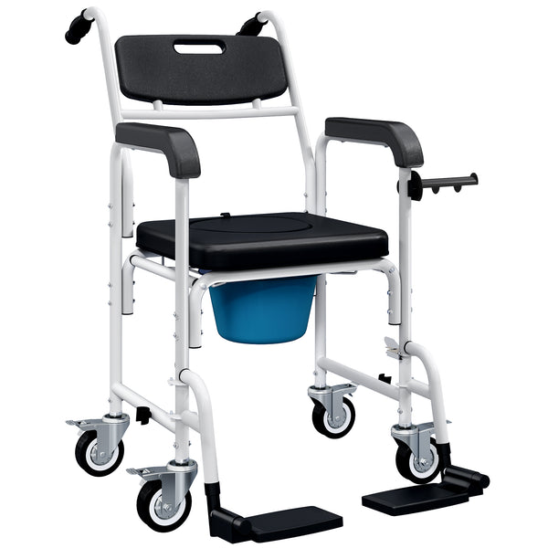 Black shower wheelchair for elderly people