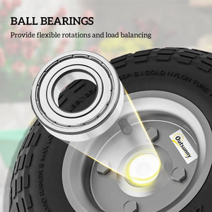 Set of 2 10-inch pneumatic wheels for wheelbarrows