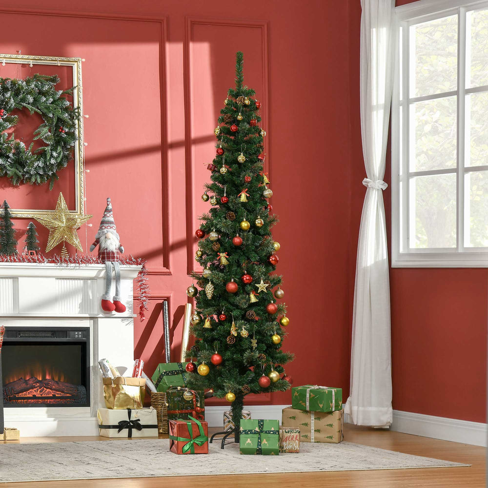 6.5ft Artificial Christmas Tree with Pine Cones