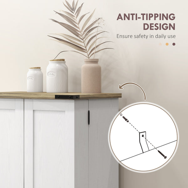 Country style storage unit, cream white