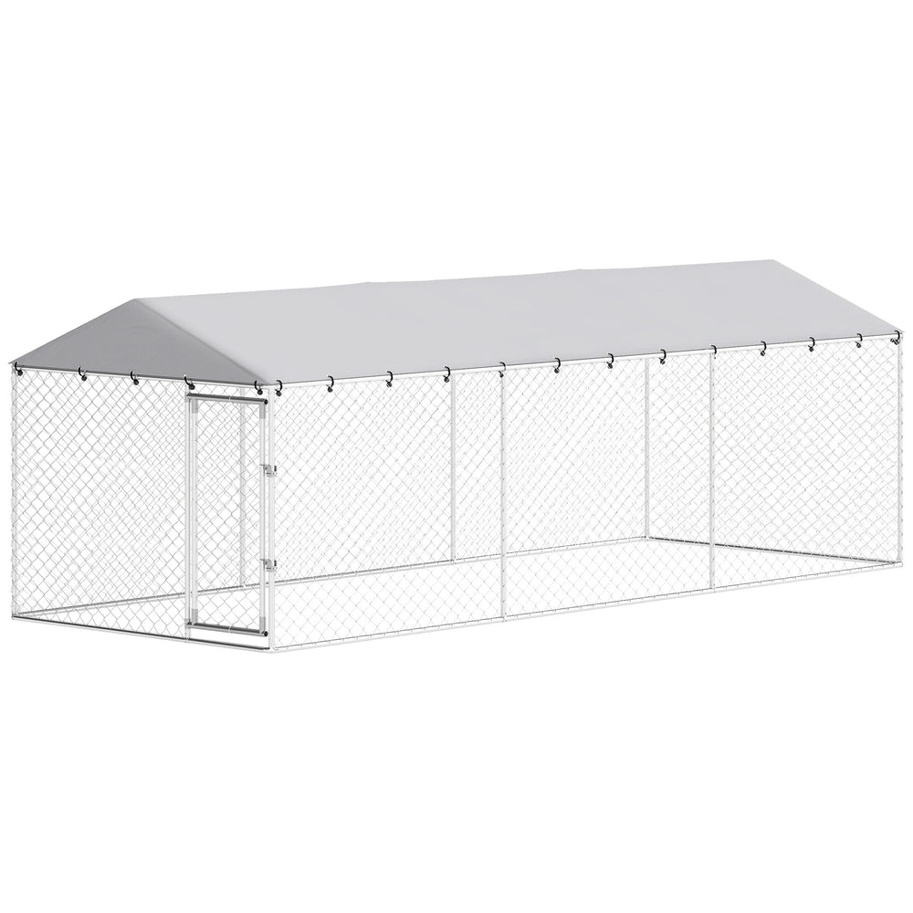 Outdoor run with waterproof cover, silver
