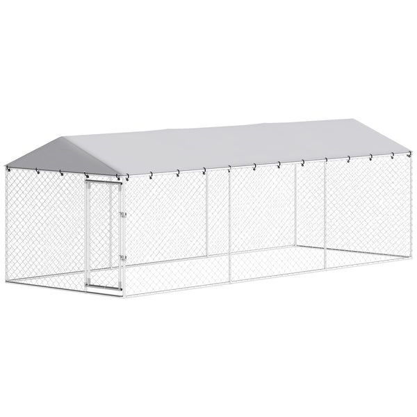 Outdoor run with waterproof cover, silver