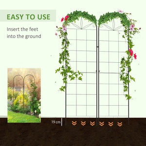 Set of 2 garden trellises for climbing plants