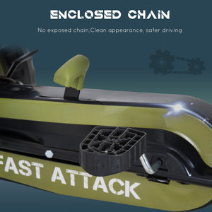 Pedal go-kart with adjustable seat green