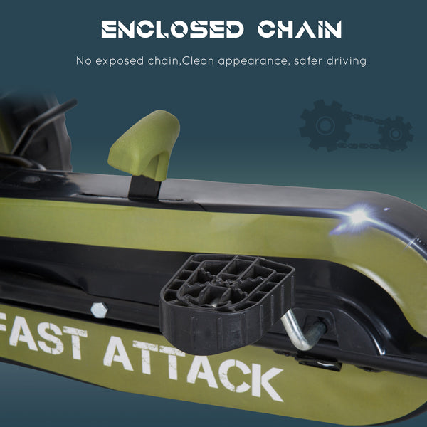 Pedal go-kart with adjustable seat green