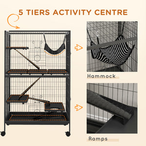 5-tier rolling cage, gray