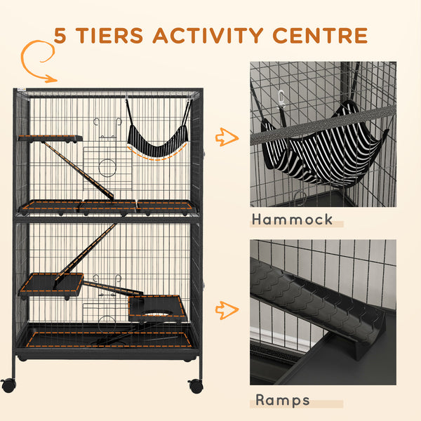 5-tier rolling cage, gray