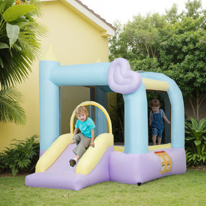 Inflatable castle with blower and slide
