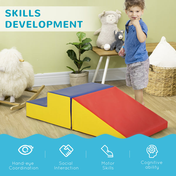 2-Piece Soft Play Set for Climbing and Crawling - Multicolor