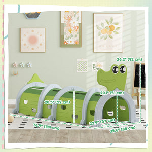 Crocodile Tunnel for children aged 3 to 6, green