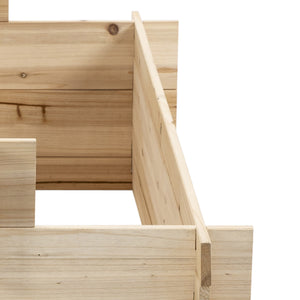 3-tier raised wooden planter