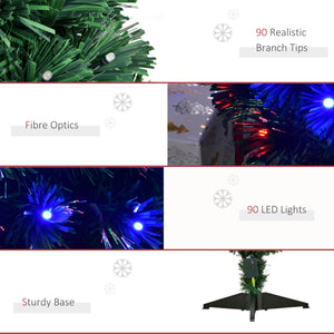 3ft Pre-Lit LED Fiber Optic Artificial Christmas Tree with Stand