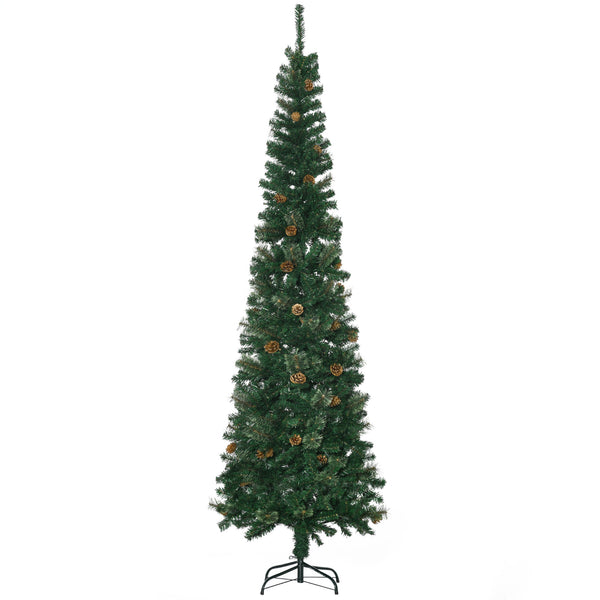 7.5ft Artificial Christmas Tree with Pine Cones