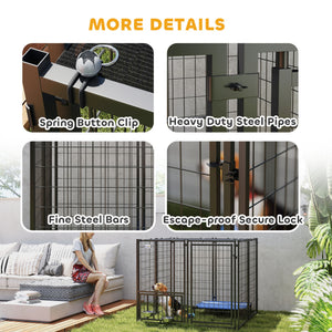 Enclosure with adjustable bowls and sun protection