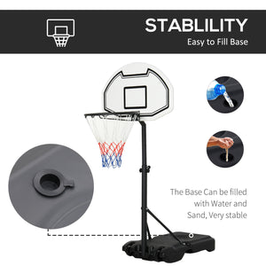 Adjustable Pool Basketball Hoop with Wheels