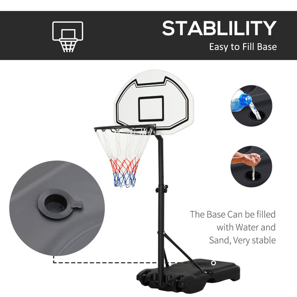 Adjustable Pool Basketball Hoop with Wheels