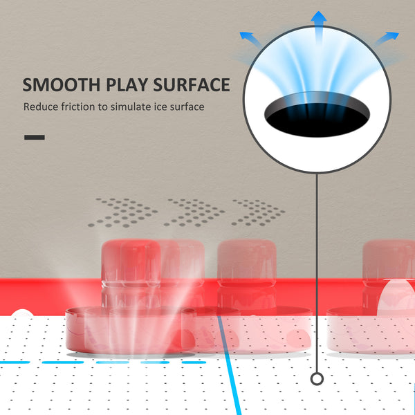 Foldable air hockey table, white