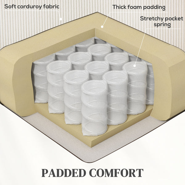 HOMCOM Lift Chair for Seniors, Microfiber Upholstered Power Recliner Chair with Remote, Quick Assembly, Cream White |