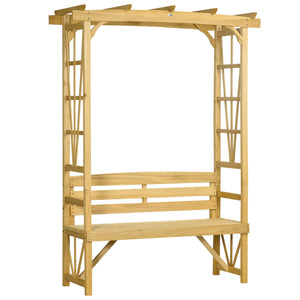 Garden arch with 2-seater bench