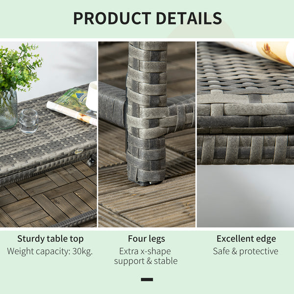 Wicker garden side table