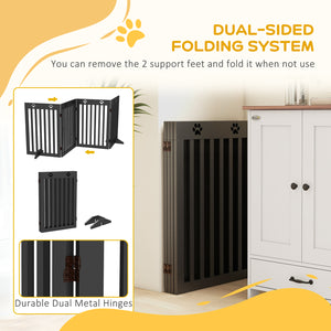 Extra-wide barrier with support feet, black