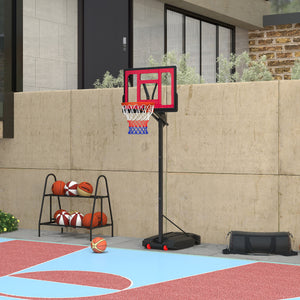 Panier de basketball réglable pour enfants 2 à 6 m, avec filet et sac de lestage pour usage intérieur et extérieur