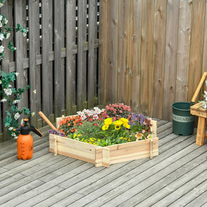 Hexagonal planter without screws, natural color