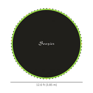 Soozier Trampoline Replacement Mat, Fits 14' Trampoline w/ 80 V-Hooks & 5.5" Springs (Spring & Frame not Included), Green