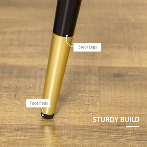 Set of 2 dining chairs with faux leather upholstery, black