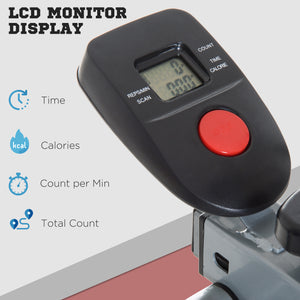 Upright Elliptical Bike with LCD Display, Grey